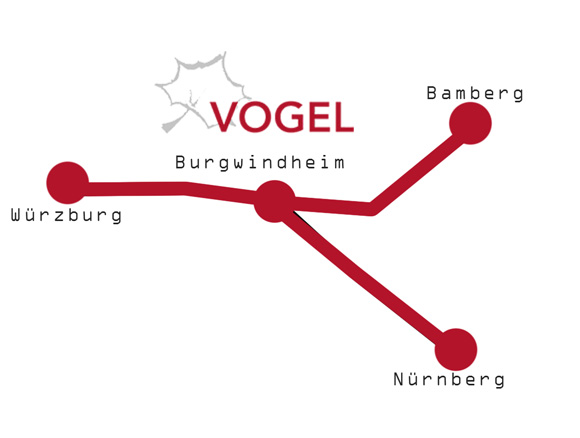 Standort VOGEL Karte mit Lage der Firma Vogel